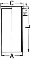 Tuleja cylindrowa (średnica wewnętrzna: 97mm, długość: 222mm, średnica felgi: 106mm) MERCEDES T2/L, LK/LN2, LP, NG, O 302, O 309, OF, UNIMOG, 1000, 60, 70, 700, 800, 900 OM314.910-OM366.979 (KOLBENSCHMIDT | 89 069 190)