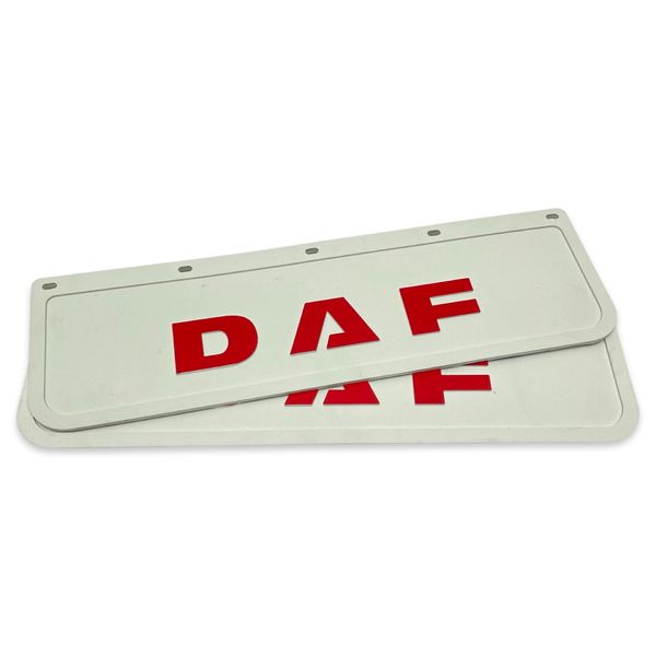 Брызговик на крыло с красной надписью "DAF" Белый (600X180) GP0803 фото