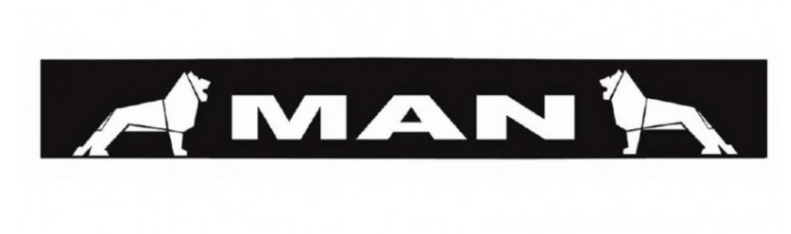 Бризговик МЕТЛА на задний бампер с рисунком "MAN" Чёрный (350Х2400) mg100859 фото