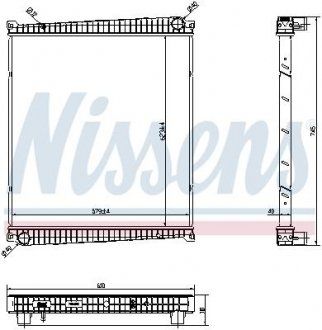 Радиатор двигателя (без рамы) Renault MASCOTT; RENAULT MASTER PRO DXi3-ZD3A604 05.04-12.13 (NISSENS | 6378750) 2699517-173 фото