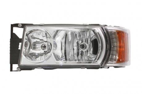 Reflektor lewy (4*LED/8*LED/H1/H21W/H7, manualny, chrom, z kierunkowskazem) SCANIA P,G,R,T 01.03- (GIANT | 131-SC01315AL)