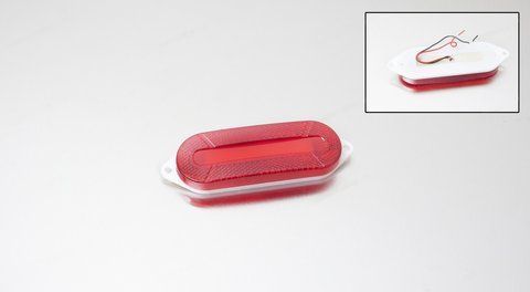 Lampa ponadgabarytowa 12-24 V neonowa czerwona z uchwytem