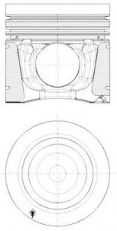 Поршень (діаметр 106,6 мм, +0,60) MERCEDES ATEGO 2, AXOR 2, TOURO (O 500), ZETROS OM924.920-OM926.996 01.96- (KOLBENSCHMIDT | 40270620) 5064555-173 фото