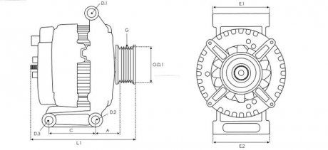 Generator 24V 100A SCANIA G480/P270/P480/R480 koło pasowe na 10 rowkach (AS-PL | a5331)