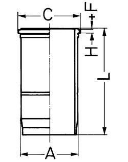 Tuleja cylindrowa (średnica wewnętrzna: 120,65mm, długość: 296,5mm, średnica krawędzi: 147mm) VOLVO B10, F10, FL10, N10, NL, L; AKERMAN H D10A320-THD103KF (KOLBENSCHMIDT | 89 427 110)