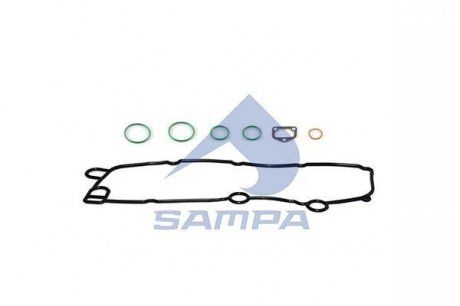 Комплект прокладок радіатора масла (теплообмінника) SCANIA 4/4 BUS-SERIES P/G/R/T DC11.01-DT12.17 (гума) (SAMPA | 040.669) 2848944-21 фото