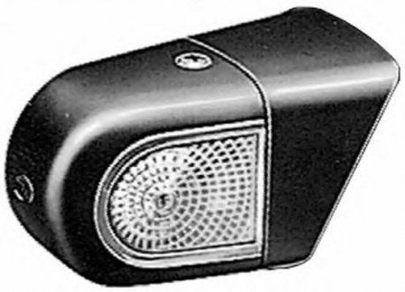 Lampa obrysowa boczna 12/24V Mercedes (LK/LN2)/MK/SK/(T2/LN1) biała prawa (HELLA BEHR | 2XS004 237-301)