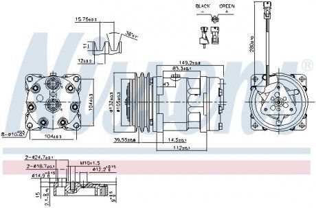 Kompresor klimatyzacji Renault MIDLUM, PREMIUM DCI4-B-MIDR06.02.26Y/41 04.96- (NISSENS | 890336)