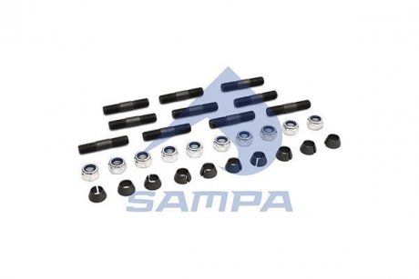 Шпилька полуоси SCANIA комплект (шпилька+гравер+гайка X 10шт) (SAMPA | 040.625) 3861590-21 фото