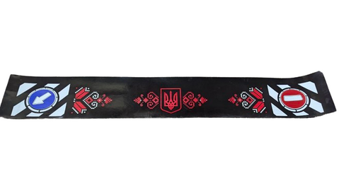 Fartuch błotny naczepy 2400&times;350 mm tylny uniwersalny z napisem "Bandera Kryj&oacute;wka" (malowany)
