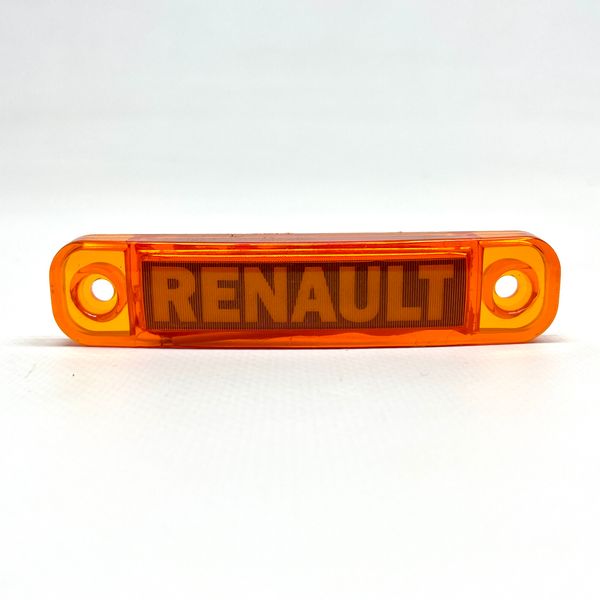 Габаритный фонарь светодиодный желтый 24В с надписью Renault L003024RNY фото