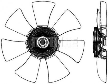 Sprzęgło wentylatora chłodnicy (z wentylatorem 457mm, ilość łopatek 7) Renault MASCOTT DXi3/ZD3A600/ZD3A604 05.04-12.10 (MAHLE / KNECHT | cff491000p)