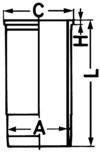Гильза цилиндра (внутренний диаметр: 126мм, длина: 257,5мм, диаметр кромки: 150мм) MAN HOCL, LION'S COACH, TGA, TGS, TGX (KOLBENSCHMIDT | 89 856 111) 2631945-66 фото