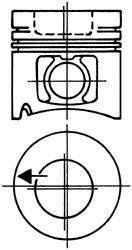 Поршень (STD) d128mm d46x99mm LIEBHERR LTM, Mercedes NG/O 303/SK OM421.905-OM441.917 (KOLBENSCHMIDT | 93484702) 4672897-173 фото