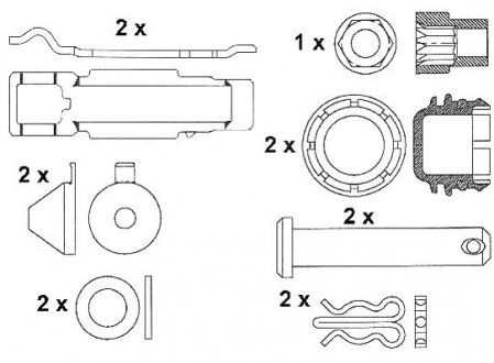 Комплект гальмівних колодок KNORR SB/SN7 DAF 75 CF, 85 CF, 95 XF, CF, CF 65, CF 75, CF 85, LF, LF 45, LF 55, SB, XF 105, XF 106, XF 95; IVECO EUROCARGO I-III, EUROSTAR 1DB2022-1NA06-XF355M (Jurid | 2925305390) 1973082-103 фото