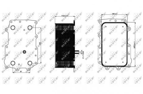 Масляный радиатор (190x134x291мм) DAF CF 85, XF 105, XF 106, XF 95 MX-11320-XF355M 01.02- (NRF | 31335) 1981379-1 фото