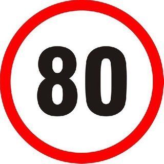Наклейка обмеження швидкості 100KM FI=160MM 5907478300111 фото