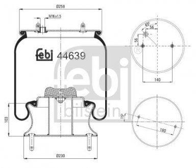 Подушка амортизуюча (FEBI BILSTEIN | 44639) 6108519-173 фото