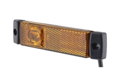 Lampa obrysowa (LED) boczna 12/24V 130x32x32mm z odblaskiem pomarańczowa 1731959