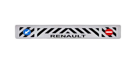 Брызговик на задний бампер с рисунком "RENAULT" Тиснёный белый 1 сорт (350X2400) GP1022 фото