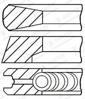 Кольца поршневые (132 мм (стандарт) 2,5-3,5-3) MERCEDES ACTROS MP4 / MP5, ANTOS, AROCS; SETRA 400, 500 OM471.900-OM471.937 07.11- (FEDERAL MOGUL | 08-440600-00) 3634665-173 фото