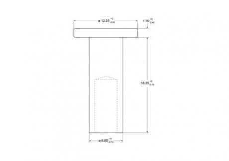 Nit rurkowy stalowy d6,65x18mm (100 szt.) (BERAL | 93280)