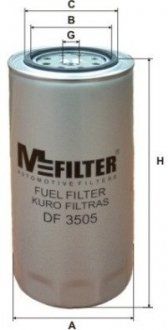 Filtr paliwa daf euro ii (wysoki) (M-FILTER | df3505)