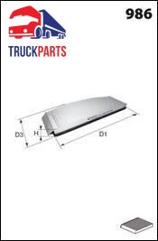 Filtr kabinowy MERCEDES TRUCKS ACTROS 96-03 bez skraplacza. (MEKAFILTR | ekr7520)