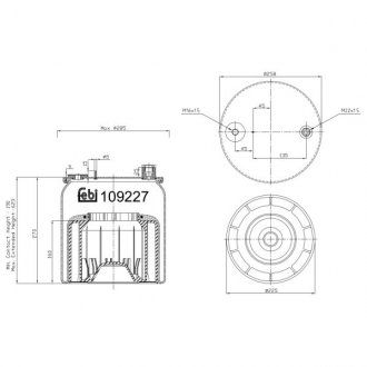 Пневмоподушка MERCEDES ACTROS MP4/MP5, ANTOS, AROCS, ECONIC 2 07.11- (FEBI BILSTEIN | 109227) 2672416-173 фото