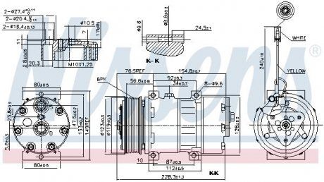 Sprężarka klimatyzacji Renault PREMIUM 2; VOLVO FE D7E240-DXi7 10.05- (NISSENS | 89473)