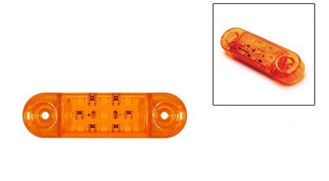 Lampa boczna 9 LED w kolorze ż&oacute;łtym