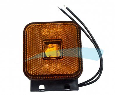 Lampa obrysowa (LED) 12V/24V boczna kwadratowa pomarańczowa (WAS | 302Z)