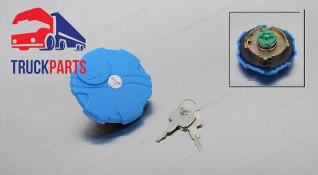 Korek zbiornika AdBlue niebieski 60mm z kluczykiem (0004701805, 096.067, 2278279 0004701805) (Contech | 78523CNT)