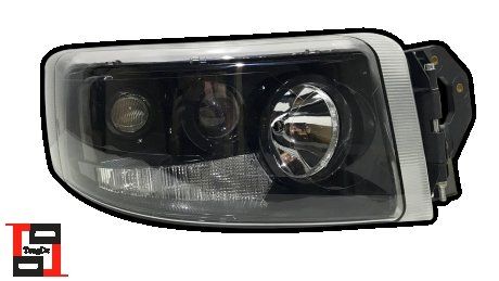 Reflektor r/control czarny ze światłem przeciwmgielnym, z lampą ksenonową i statecznikiem prawy Renault nowy Premium (znaczek E-Mark) (5010578478) (TANGDE | td01-58-009axr)