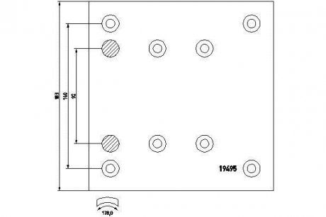 Тормозные накладки Mercedes ACTROS/SK/MK, MAN TGA 412x183mm 6+2 (TEXTAR | 1949504) 4435434-173 фото