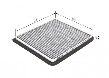 Filtr kabinowy z elementami z węgla aktywnego DAF 95 XF, XF 105, XF 106, XF 95 01.97- (BOSCH | 1987435563)