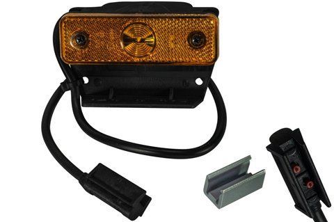 Lampa obrysowa LED boczna Flatpoint 95&times;31&times;11.3 mm przew&oacute;d L-500 mm pomarańczowa 312214014