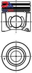 Поршень d-102mm (STD) GINAF, IVECO EUROCARGO I-III/MAGIRUS F4AE0481A-F4AE3681E >2000 (KOLBENSCHMIDT | 40 352 600) 2224014-66 фото