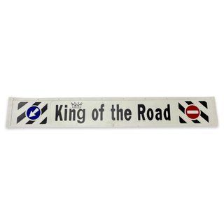Брызговик на задний бампер универсальный "KING OF THE ROAD" Тиснёный белый 1 сорт (350Х2400) GP1416 фото
