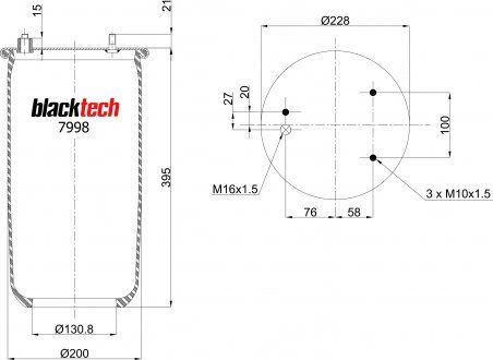 Пневмобалон (без стакану) (BLACKTECH | rml 7998) 2432754-113 фото