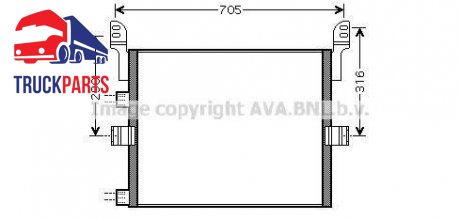 Chłodnica klimatyzacji Renault MAGNUM 05.06- (AVA COOLING | rea5054)