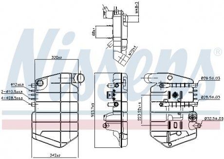 Zbiornik wyrównawczy DAF 95 XF, XF 105, XF 95 MX300-XF355M 01.97- (NISSENS | 996032)