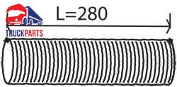 Гофра глушника d 128,0 l=242 mm (нерж) (про) (Dinex | 82137) 5092925-148 фото