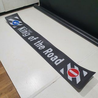 Брызговик на задний бампер универсальный "KING OF THE ROAD" Тиснёный чёрный 1 сорт (350X2400) GP1412 фото