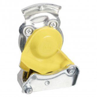 Złącze pneumatyczne (klamka drzwi, rozmiar gwintu M22x1,5mm, kolor żółty, zawór w zestawie, zastosowanie do ciągnika) (FEBI BILSTEIN | 07218)