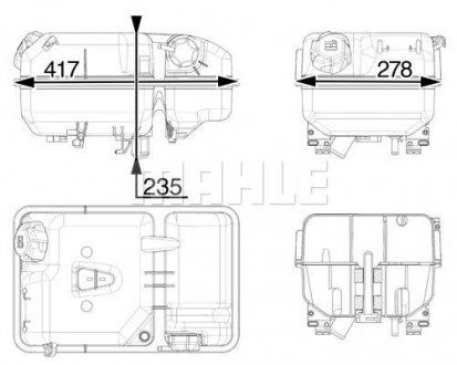 Расширительный бачок DAF XF 106 MX-11320-MX-13390 10.12- (MAHLE / KNECHT | crt 237 000p) 2236103-173 фото