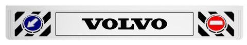 Fartuch przeciwbłotny naczepy 2400&times;350 mm tylny uniwersalny z napisem Volvo (tłoczony, biały)