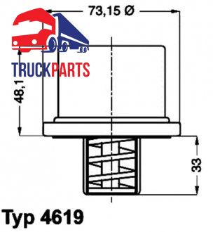 Термостат Renault, Volvo (5001855520, 8149182) (WAHLER | 4619.82) 2696987-66 фото