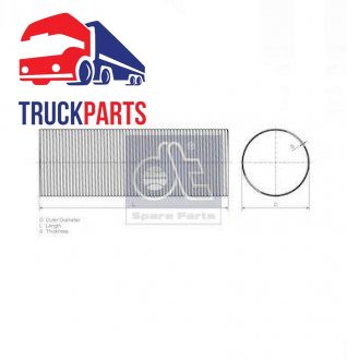 Вібраційний демпфер випускної системи (110x350мм; (PL) rura elastyczna) MAN E 2000, F 2000, F 90, HOCL, SL II, SU; NEOPLAN TRENDLINER; Renault MANAGER D2566UH-MIDR06.20.45D3 01.79- (DT | 3.25050) 2310535-161 фото