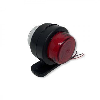 Lampa obrysowa rożek LED 12&ndash;24V czerwono-biała neon 7 cm 55 mm wskaźnik znosu przyczepy Schmitz Krone K&ouml;gel Schwarzmuller Wielton Fliegl K&auml;ssbohrer Tirsan Fruhauf Benalu VanHool